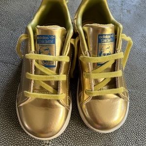 Adidas Stan Smith gold kids sneakers US 9